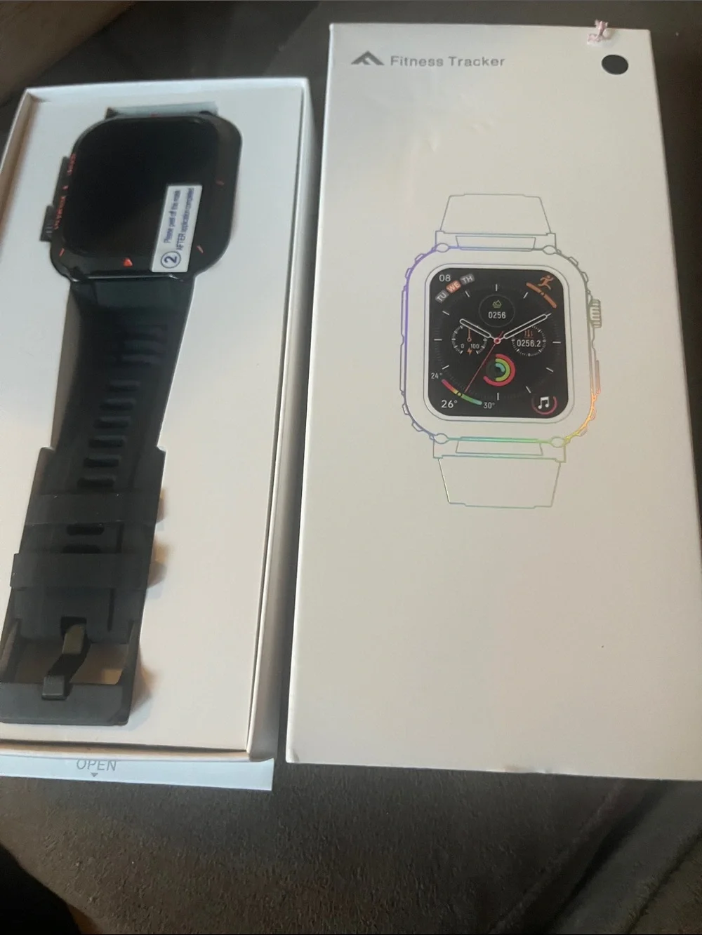 Black Military Smartwatch Fitness Tracker with GPS and Notifications